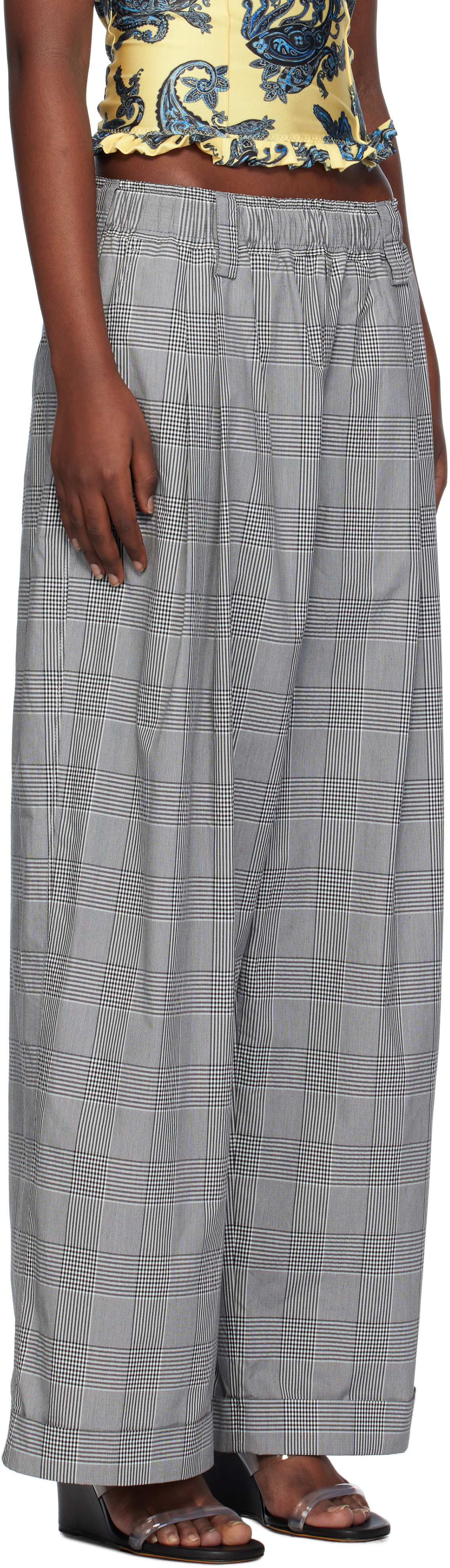 Meryll Rogge Gray Drawstring Chino Trousers