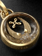 Foundrae - Beloved, With Wings We Fly Gold, Quartz and Diamond Pendant