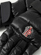 Moncler Grenoble - Logo-Appliquéd Leather-Trimmed Quilted Down Ski Gloves - Black
