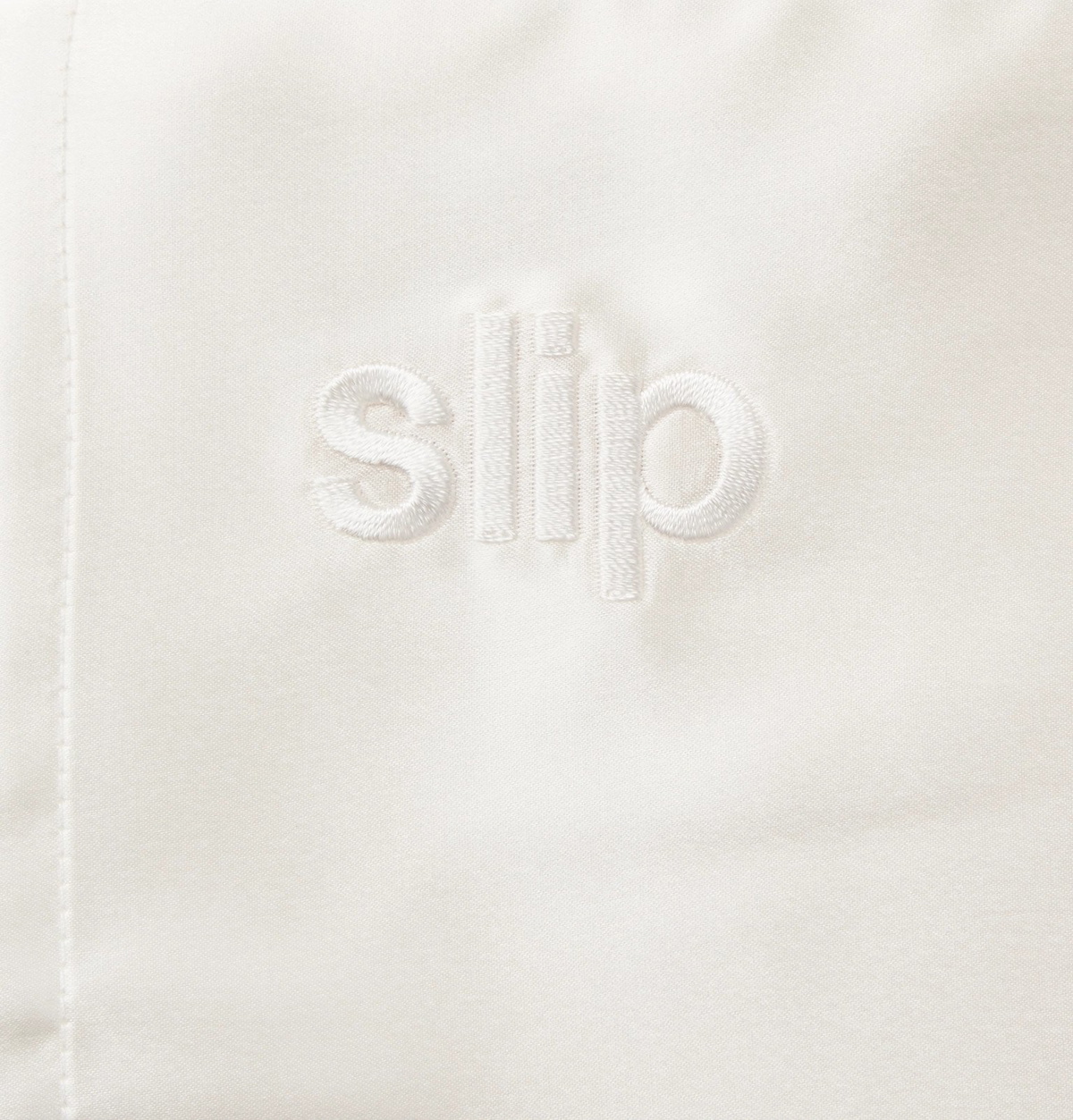 Slip - Embroidered Mulberry Slipsilk Queen Pillowcase - White