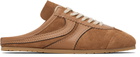 Dries Van Noten Tan Suede Sneaker Mule Loafers