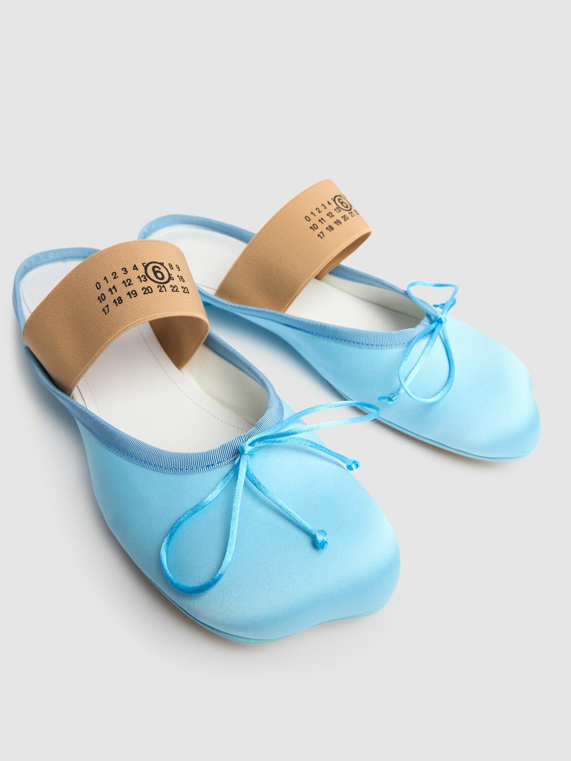 バレエシューズ MM6 ANATOMIC BALLERINA IN SATIN MM6 Maison Margiela Atomic Satin Ballerina Shoes | Neutrals