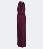Simkhai Reannon halterneck satin gown