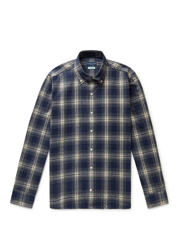 Photo: Peter Millar - Button-Down Collar Checked Cotton-Flannel Shirt - Unknown