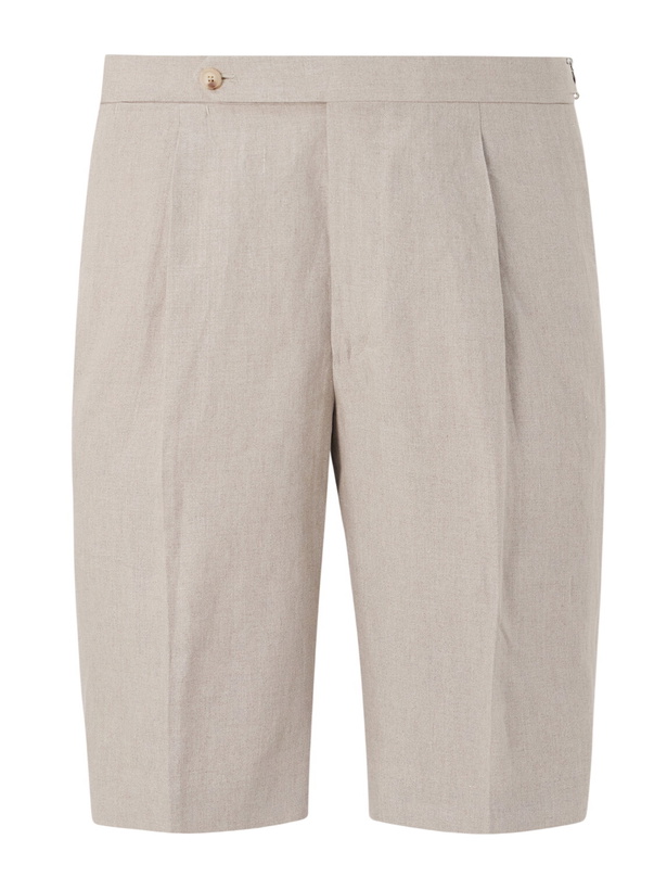 Photo: De Petrillo - Straight-Leg Linen Shorts - Neutrals
