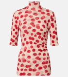 Stella McCartney Printed mesh T-shirt