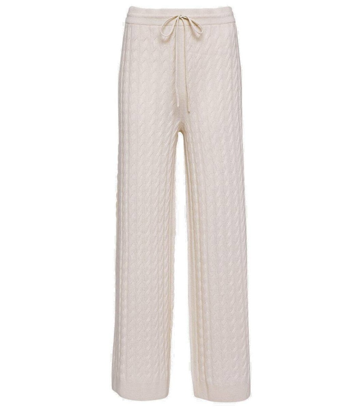 Photo: Toteme Cable-knit wool-blend wide-leg pants