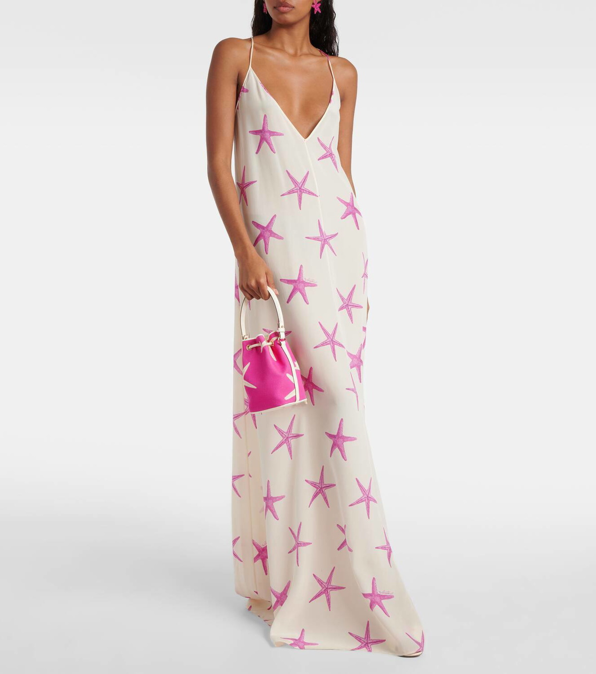 【Valentino Garavani】 VLogo Starfishミニキャンバスバケット VLogo Starfish Mini canvas bucket bag in pink - Valentino