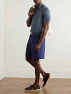 Purdey - Tantallon Slim-Fit Merino Wool Polo Shirt - Blue