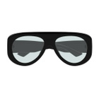 Bottega Veneta Eyewear Bottega Veneta Bv1362s Linea Ribbon 004 Black Light Blue Sunglasses