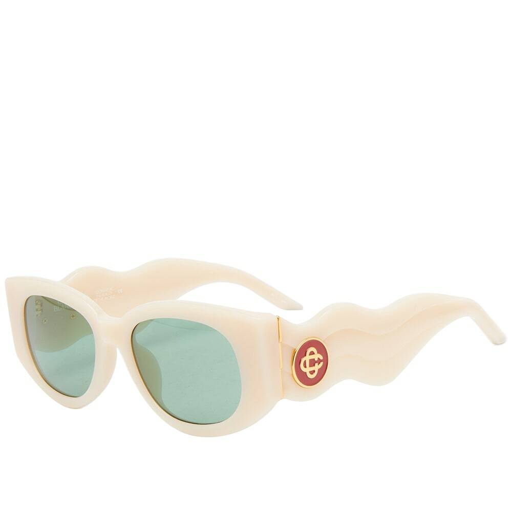 サングラス Casablanca Wave Sunglasses - Casablanca - Acetate - Beige Casablanca Men's Wave Sunglasses in Cream/Gold Casablanca