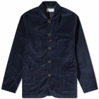 Universal Works Men's Velveteen Bakers Jacket in Midnight