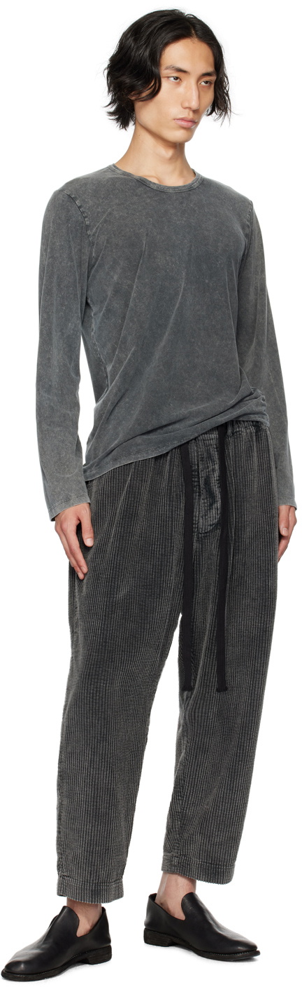 UMA WANG Gray Tommy Long Sleeve T-Shirt