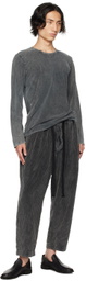 UMA WANG Gray Tommy Long Sleeve T-Shirt