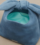 Aquazzura Bow Tie Mini suede top-handle bag