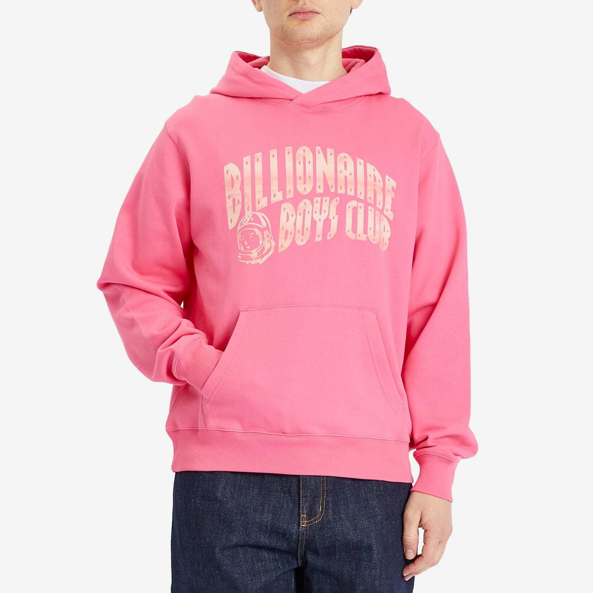 Billionaire Boys Club Men's Mountain Fill Arch Logo Hoodie in Pink