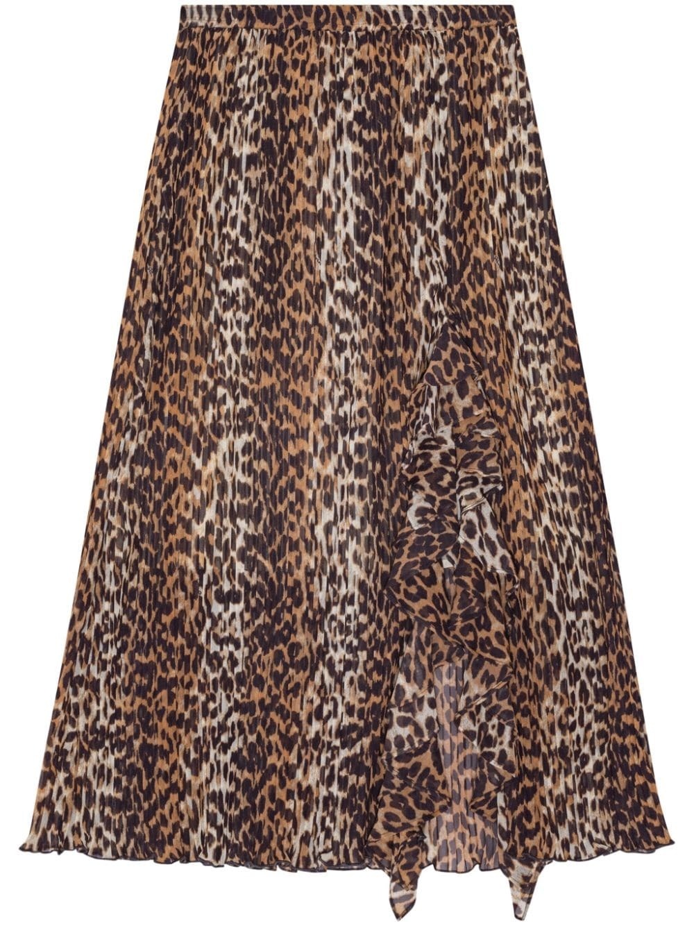 Photo: GANNI - Leopard Print Midi Skirt