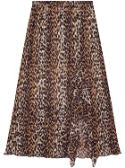 GANNI - Leopard Print Midi Skirt
