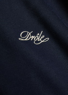 DRÔLE DE Monsieur Le Polo Drôle Logo-embroidered Cotton Polo Jumper Navy