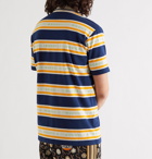 GUCCI - Striped Logo-Jacquard Cotton-Jersey Polo Shirt - Multi