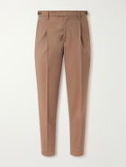 Barena - Straight-Leg Pleated Virgin Wool Suit Trousers - Brown
