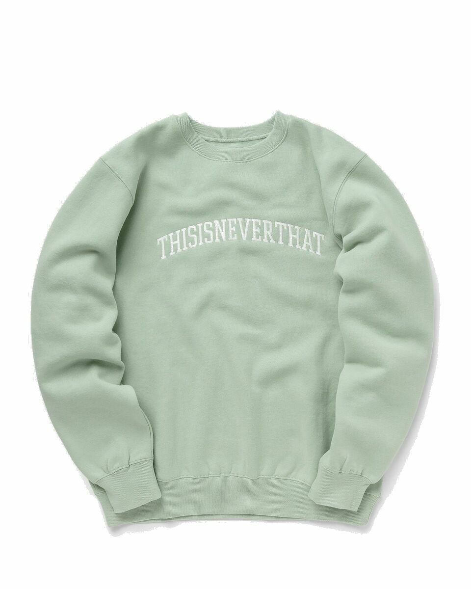 Photo: Thisisneverthat Arch Logo Crewneck Green - Mens - Sweatshirts