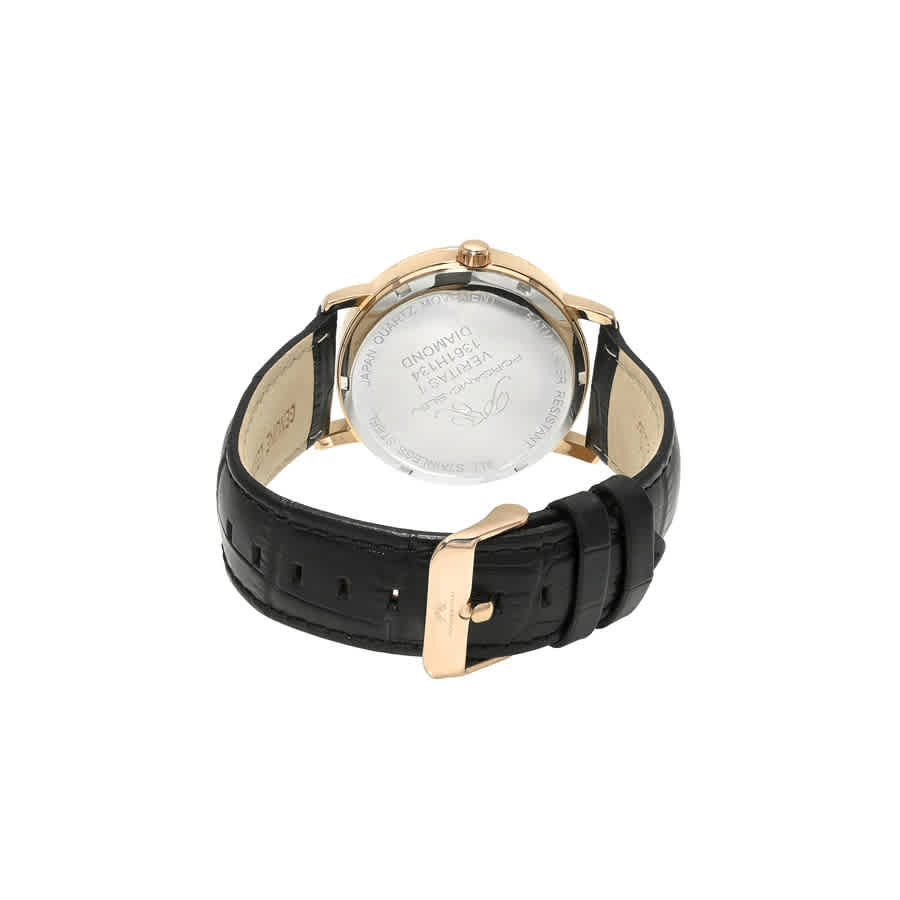 Porsamo Bleu Veritas 1 Quartz Black Dial Mens Watch 1361HVEL