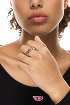 Diesel Stainless Steel Band Ring - Rings - Unisex - Silver