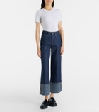 Tory Burch Monogram wide-leg jeans