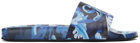 Versace Blue Baroccoflage Slides