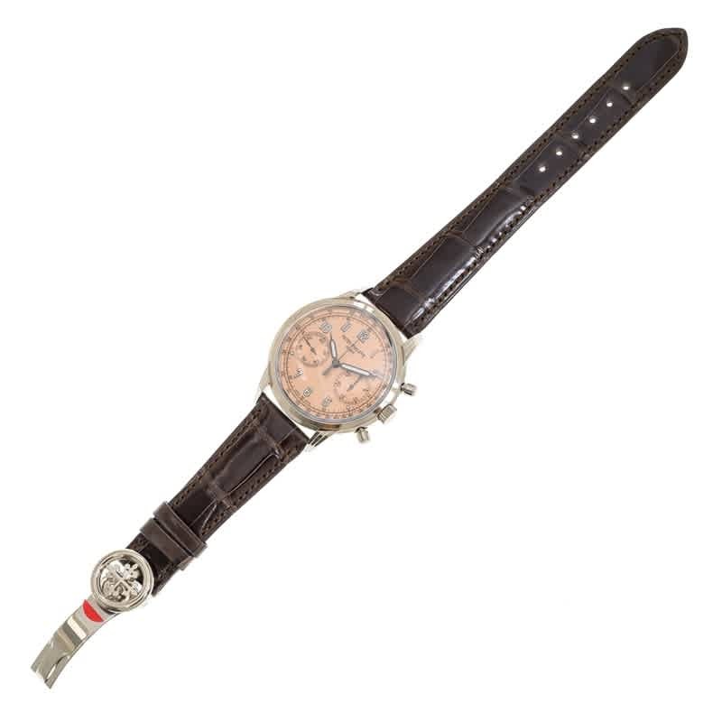 Patek Philippe Complications Salmon Opaline Dial Chronograph Hand Wind Mens Watch 5172G-010