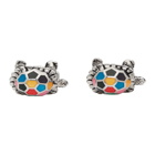 Paul Smith Silver and Multicolor Turtle Cufflinks
