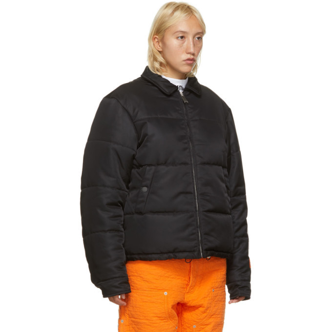 Heron Preston Black Quilted Nylon Puffer Jacket Heron Preston