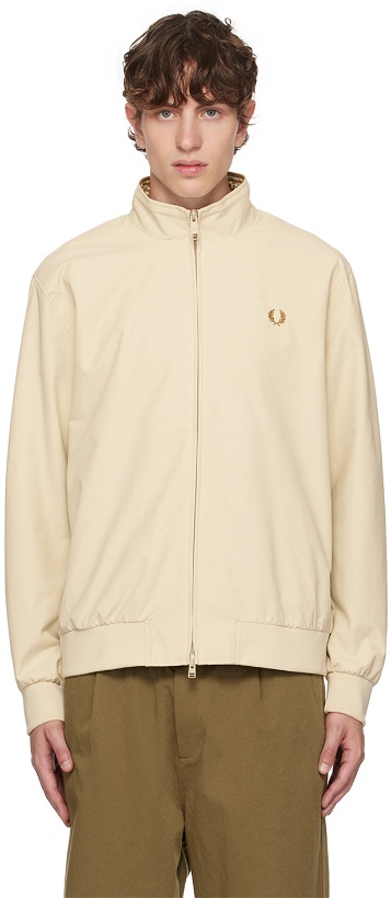 Photo: Fred Perry Beige Brentham Track Jacket
