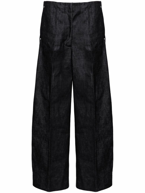 Photo: Peter Do Blue Pintucked Wide-Leg Jeans