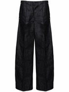 Peter Do Blue Pintucked Wide-Leg Jeans