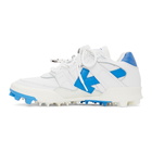 Off-White White and Blue Mountain Cleats Sneakers