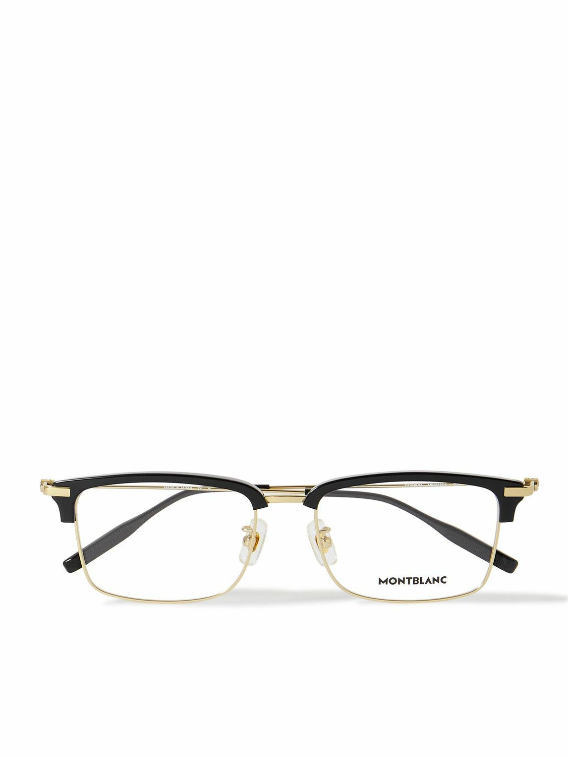 MONTBLANC EYEWEAR - Snowcap Square-Frame Acetate and Gold-Tone Optical Glasses