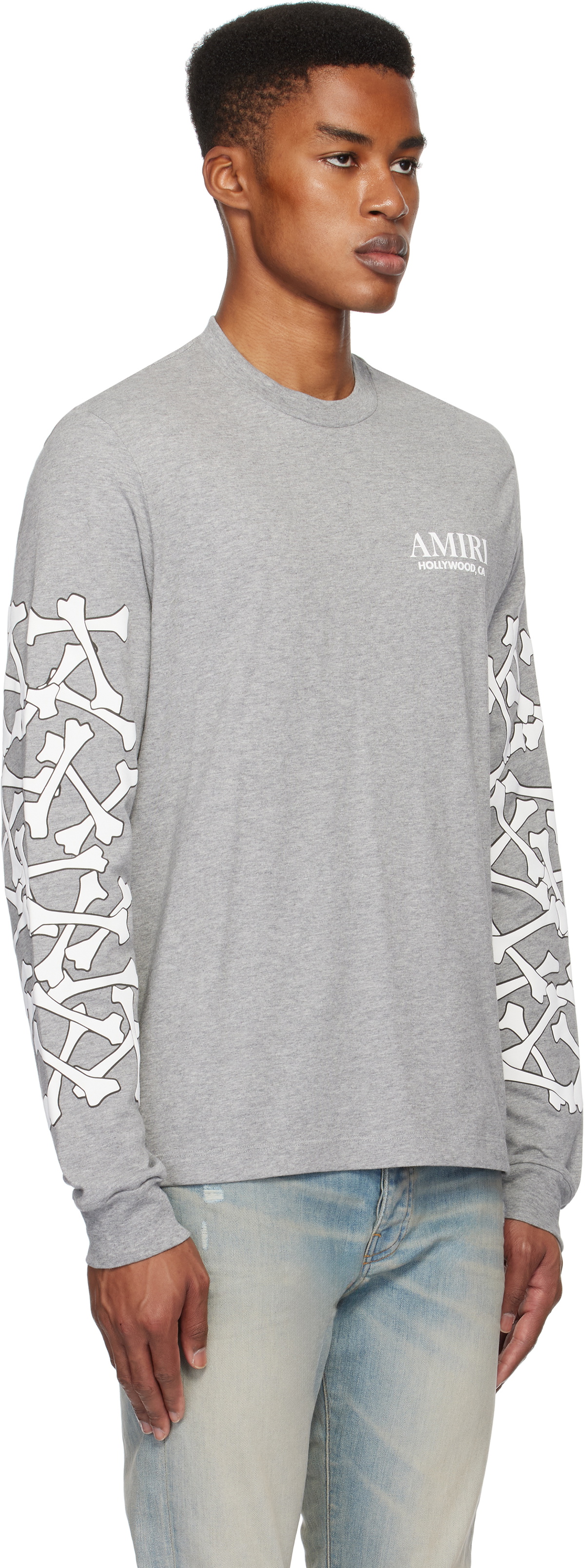 AMIRI Black Bones Stacked Long Sleeve T-shirt Amiri