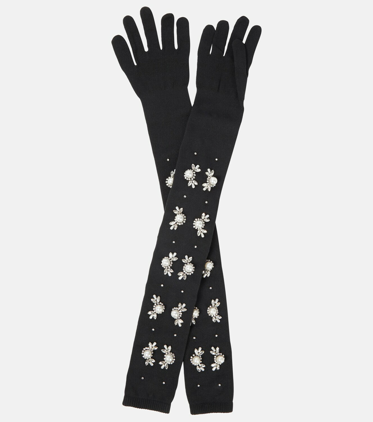 Simone Rocha - Embellished knit gloves