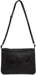 Yohji Yamamoto Black Signature Messenger Bag