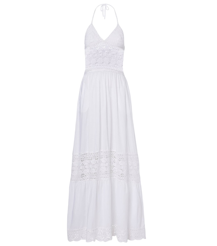Photo: Anna Kosturova Filigree crochet halterneck maxi dress