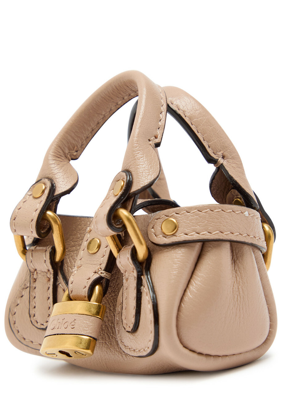 Chloe Paddington Leather bag Charm - Pink - One Size