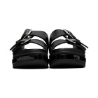 Alexander McQueen Black Trompe LOeil Flat Sandals
