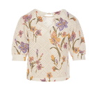 TwinSet Knitted T-shirt Floreal Print