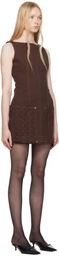Marine Serre Brown Moon Jacquard Twill Minidress