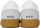 A.P.C. White & Gray Plain Sneakers