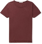 Nudie Jeans - Roger Slub Cotton-Jersey T-Shirt - Men - Burgundy