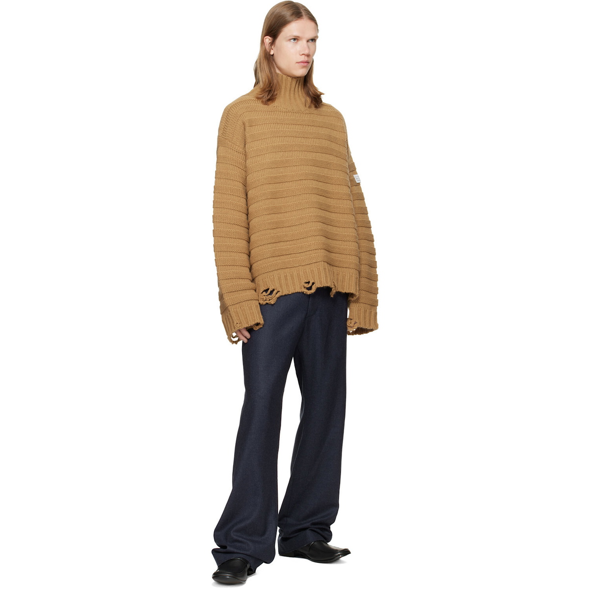 MM6 Maison Margiela Beige Wool Turtleneck