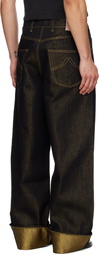 Kenzo Black Turn Up Wide Fit Jeans